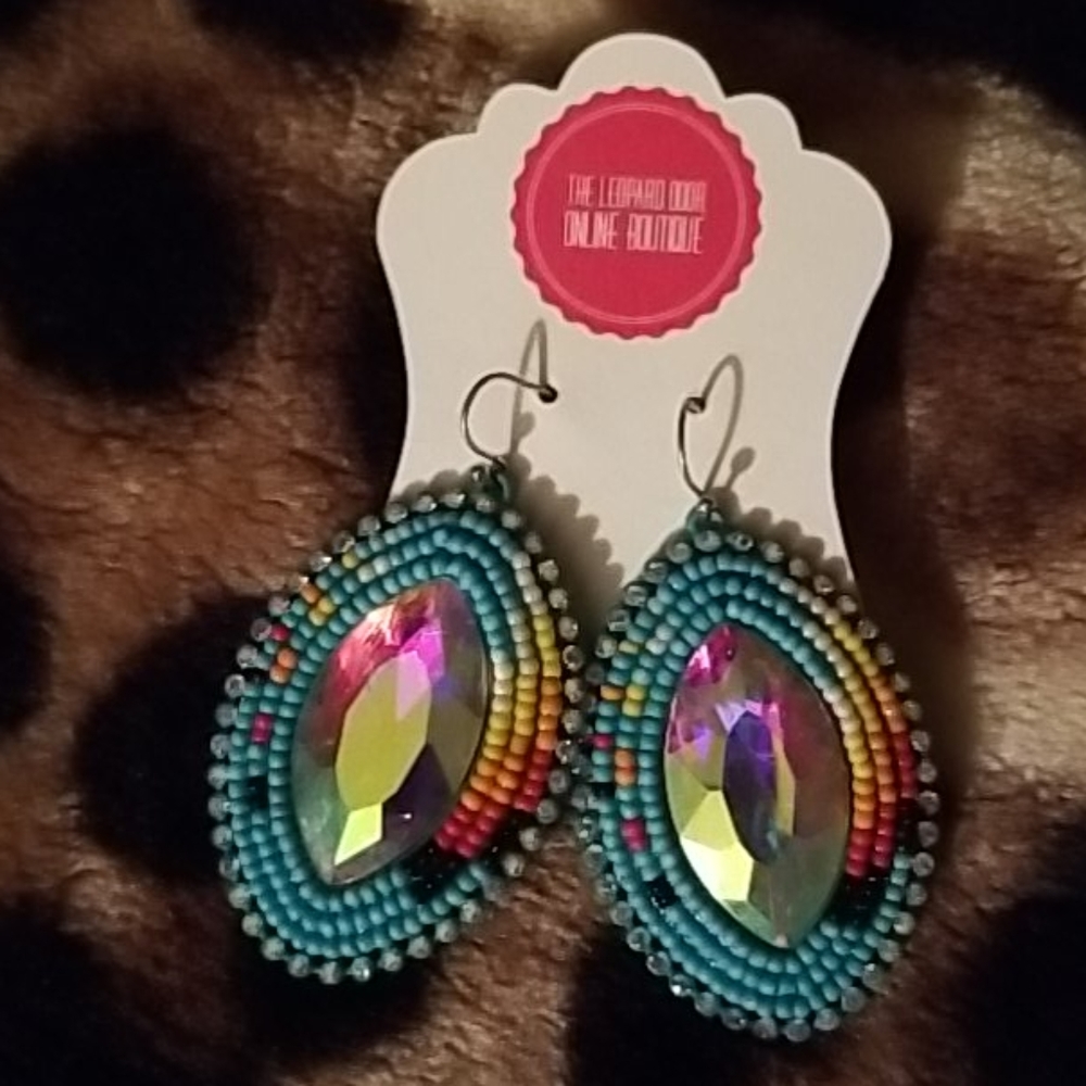 Colorful beaded earrings